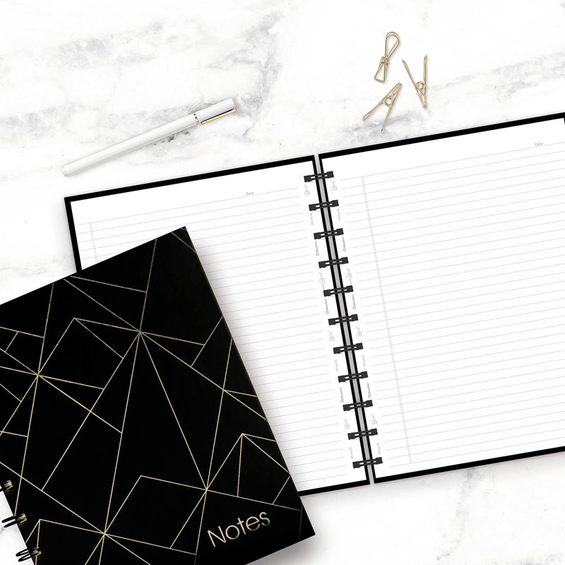 Blueline MiracleBind Notebook, Gold Collection, Black, Small, 9 1/4 x 7 1/4 inches (AF3000.02) - Image 4